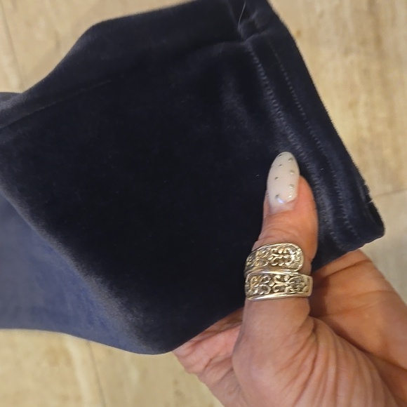 SPANX Deep Blue Velvet Leggings - Picture 5 of 8